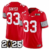 Men's Ohio State Buckeyes #33 Jack Sawyer Red 2025 CFP Final Patch F.U.S.E. Vapor Limited Stitched Football Jersey,baseball caps,new era cap wholesale,wholesale hats